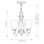 Elstead Lighting Mayflower lampa wisząca 3x60 W brązowa HK-MAYFLOWER3 zdj.2