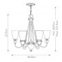 Elstead Lighting Mayflower lampa wisząca 6x60 W brązowa HK-MAYFLOWER6 zdj.2