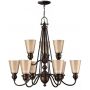 Elstead Lighting Mayflower lampa wisząca 9x60 W brązowa HK-MAYFLOWER9 zdj.1