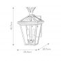 Elstead Lighting Palma kinkiet zewnętrzny 2x40 W czarny HK-PALMA-M-BK zdj.2