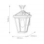 Elstead Lighting Palma kinkiet zewnętrzny 1x60 W czarny HK-PALMA-S-BK zdj.2