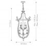 Elstead Lighting Plymouth lampa wisząca 8x60 W brązowa HK-PLYMOUTH8-P zdj.2