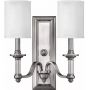 Elstead Lighting Sussex kinkiet 2x40 W nikiel HK-SUSSEX2 zdj.1