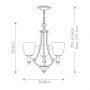 Elstead Lighting Truman lampa wisząca 3x60 W nikiel HK-TRUMAN3 zdj.2