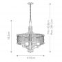 Elstead Lighting Ahrendale lampa wisząca 4x60 W brązowa KL-AHRENDALE4 zdj.2