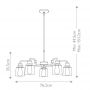 Elstead Lighting Aivian lampa wisząca 5x60 W mosiądz KL-AIVIAN5-WBR zdj.2