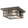 Elstead Lighting Beacon Square lampa podsufitowa zewnętrzna 2x60 W brązowa KL-BEACON-SQUARE-F-OZ zdj.1