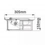 Elstead Lighting Beacon Square plafon zewnętrzny 2x60 W biała KL-BEACON-SQUARE-F-WHT zdj.2