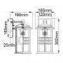 Elstead Lighting Beacon Square kinkiet zewnętrzny 1x60 W brązowy KL-BEACON-SQUARE-S-OZ zdj.2