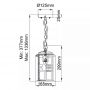 Elstead Lighting Beacon Square lampa wisząca zewnętrzna 1x60 W brązowa KL-BEACON-SQUARE8-OZ zdj.2