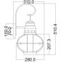Elstead Lighting Bridge Point kinkiet zewnętrzny 1x60 W mosiądz KL-BRIDGEPOINT-L-NBR zdj.1