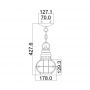 Elstead Lighting Beacon Square lampa wisząca zewnętrzna 1x60 W postarzany cynk KL-BRIDGEPOINT8S zdj.2