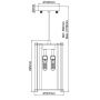 Elstead Lighting Crystal Skye lampa wisząca 2x3 W chrom KL-CRYSTAL-SKYE-MP zdj.2