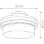 Elstead Lighting Grand Bank lampa podsufitowa 2x60 W szara KL-GRAND-BANK-SF zdj.2