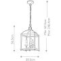 Elstead Lighting Larkin lampa wisząca 3x60 W stary brąz KL-LARKIN-P-M-OZ zdj.2