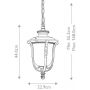 Elstead Lighting Luverne lampa wisząca zewnętrzna 1x60 W brązowa KL-LUVERNE8-M zdj.2