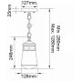 Elstead Lighting Lyndon lampa wisząca 1x60 W brązowa KL-LYNDON8-S-AZ zdj.2