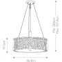 Elstead Lighting Silver Coral lampa wisząca 3x60 W KL-SILVER-CORAL-P-A zdj.2