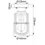 Elstead Lighting Suri lampa podsufitowa zewnętrzna 1x40 W czarna KL-SURI-F zdj.2