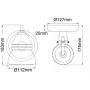 Elstead Lighting Talland kinkiet 1x3 W chrom KL-TALLAND1-PC-BATH zdj.2