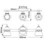 Elstead Lighting Talland kinkiet 3x3 W chrom KL-TALLAND3-PC-BATH zdj.2