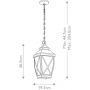 Elstead Lighting Tangier lampa wisząca zewnętrzna 1x60 W brązowa KL-TANGIER8-M zdj.2