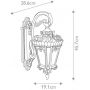 Elstead Lighting Tournai kinkiet zewnętrzny 1x60 W szary-brązowy KL-TOURNAI2-M zdj.2