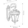 Elstead Lighting Tournai kinkiet zewnętrzny 3x60 W szary-brązowy KL-TOURNAI2-XL zdj.2