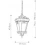 Elstead Lighting Tournai lampa wisząca zewnętrzna 1x60 W szara-brązowa KL-TOURNAI8-M zdj.2