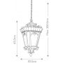 Elstead Lighting Tournai lampa wisząca zewnętrzna 3x60 W szara-brązowa KL-TOURNAI8-XL zdj.2