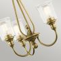Elstead Lighting Waverly lampa wisząca 3x60 W mosiądz KL-WAVERLY3-NBR zdj.4