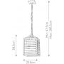 Elstead Lighting Louvre lampa wisząca 1x60 W szary/popielaty LOUVRE-1P zdj.2
