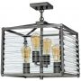 Elstead Lighting Louvre lampa wisząca 4x60 W szary/popielaty LOUVRE-4P zdj.5