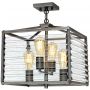 Elstead Lighting Louvre lampa wisząca 4x60 W szary/popielaty LOUVRE-4P zdj.4