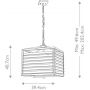 Elstead Lighting Louvre lampa wisząca 4x60 W szary/popielaty LOUVRE-4P zdj.2