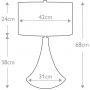 Elstead Lighting Pinner lampa stołowa 1x60 W kremowa PINNER-TL zdj.2