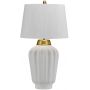Quintiesse Bexley lampa stołowa 1x60 W biała/szczotkowany mosiądz QN-BEXLEY-TL-WBB zdj.1