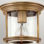 Quintiesse Hadrian lampa podsufitowa 1x60 W przezroczysta/szczotkowany brąz QN-HADRIAN-MINI-F-BR-CLEAR zdj.3