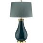 Quintiesse Havering lampa stołowa 1x60 W postarzany mosiądz/turkusowy QN-HAVERING-TL zdj.1