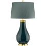 Quintiesse Havering lampa stołowa 1x60 W postarzany mosiądz/turkusowy QN-HAVERING-TL zdj.2