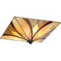 Elstead Lighting Asheville lampa podsufitowa 2x60 W bursztynowa-czerwona-kremowa QZ-ASHEVILLE-F zdj.5