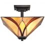 Elstead Lighting Asheville lampa podsufitowa 2x60 W bursztynowa-czerwona-kremowa QZ-ASHEVILLE-SF zdj.5