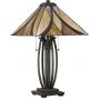 Elstead Lighting Asheville lampa stołowa 2x60 W bursztynowa-kremowa-czerwona QZ-ASHEVILLE-TL zdj.3