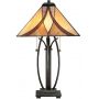 Elstead Lighting Asheville lampa stołowa 2x60 W bursztynowa-kremowa-czerwona QZ-ASHEVILLE-TL zdj.4