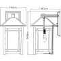 Elstead Lighting Cedar Point kinkiet zewnętrzny 1x60 W czarny QZ-CEDAR-POINT-S-BK zdj.2