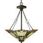 Elstead Lighting Inglenook lampa wisząca 3x60 W ciemny brąz QZ-INGLENOOK-P-B zdj.1