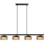 Goldlux Ofelia lampa wisząca 4x10 W amber-czarna 331311 zdj.1