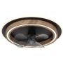 Globo Lighting Cirilla lampa podsufitowa z wentylatorem 1x32 W czarna-drewno 03655 zdj.1