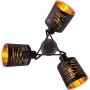 Globo Lighting Tunno lampa podsufitowa 3x15W czarna/złota 15342-3D zdj.5