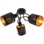 Globo Lighting Tunno lampa podsufitowa 3x15W czarna/złota 15342-3D zdj.1